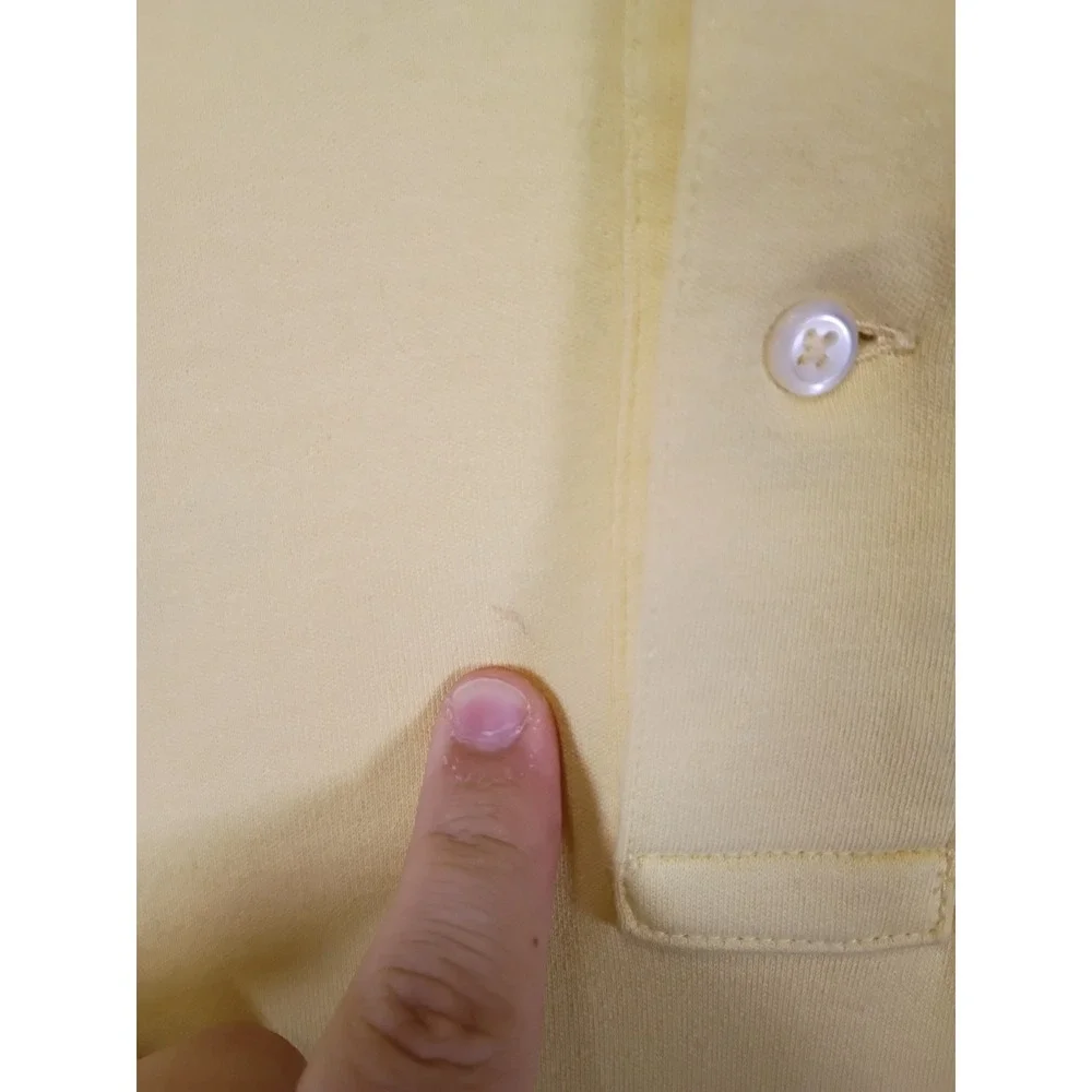 Preppy Polo Ralph Lauren Mens Small Yellow Short Sleeve Cotton Pony Logo Shirt
